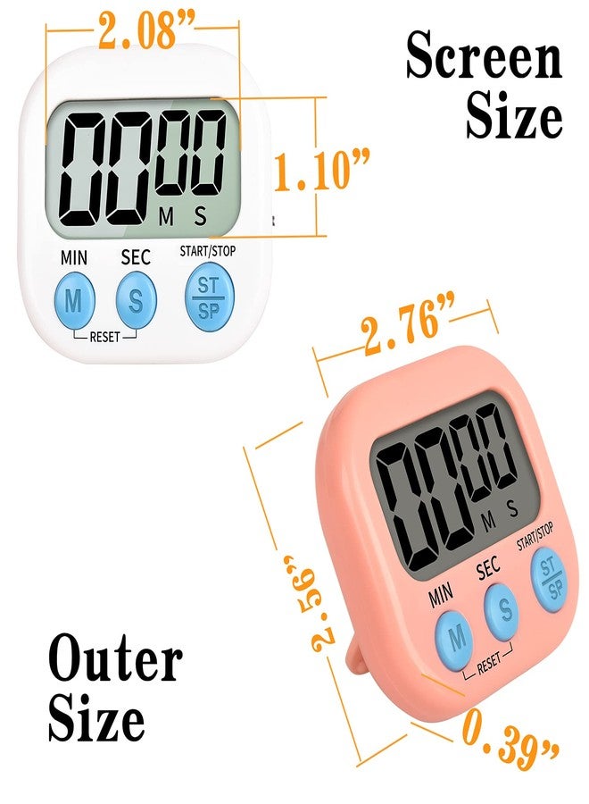 Mitlker Timer for Kids,KitchenTimer Digital,Magnetic Back,Loud Ring,Stand for Cooking,Classroom,Bathroom,Teachers,Kids(White), (JS-118) - Image 2